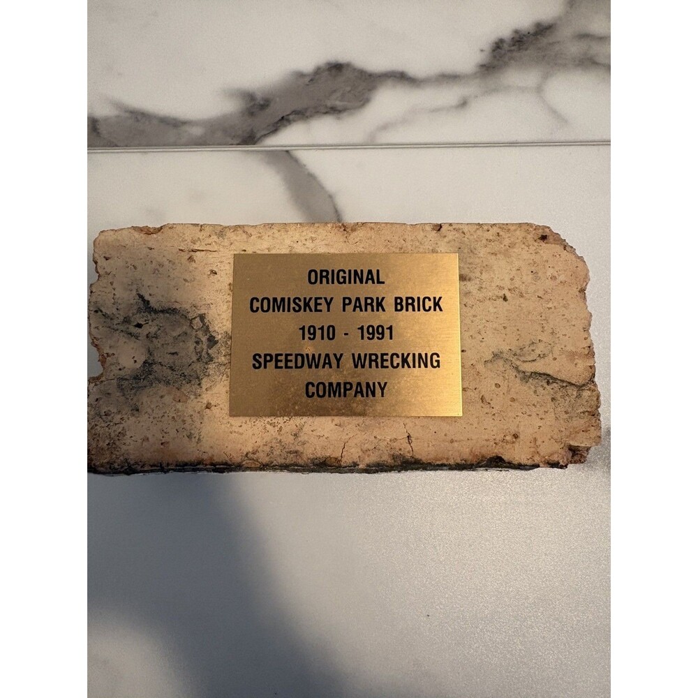 Comiskey Park 1910-1991 Stadium Park Demolition Brick With Plaque